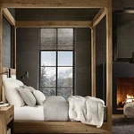 Restoration Hardware Luxe Faux Fur Throw Blanket Dune Velvet Back 50"X60". Fixed Price $74.00.