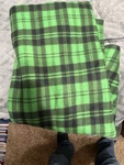 Green Black Plaid Fleece Throw Blanket For Bedroom Adults Traditional Style. Fixed Price $13.50.