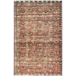 2'9"X4'6" Red Worn Down Vintage Northwest Zoroastrian Wool Hand Knotted Rug 1711. Fixed Price $240.00.