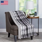 Lavish Home Blanket Throw Oversized Plush Woven Polyester Sherpa Fleece Plaid. Fixed Price $31.08.