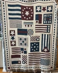 Stars & Stripes Patriotic American Us Flag Tapestry Throw Afghan Blanket 48X65. Fixed Price $20.00.