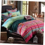 Cottonlife Duvet Cover Soft 3 Pieces Bedding KING(90"X104") Boho. Fixed Price $100.72.