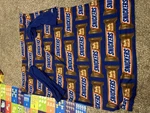 Snuggie Snickers Candy Bar 71 X 54" Super Soft Fleece Blanket That Has Sleeves. Fixed Price $12.00.