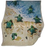 New Baby Sea Turtles The Beach Fleece Sherpa Gift Throw Blanket Green Honu. Fixed Price $25.12.