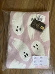 Spooky Night Pink Ghost Blanket Halloween Throw 50X60 Reversible New Package. Fixed Price $58.00.