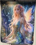 Fairy Wings Butterfly Forest Fantasy Mythical Queen Size Blanket. Fixed Price $63.69.