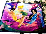 Disney 3 Fairies Fleece Throw Northwest Co Snaps & Zipper Wraparound 51" X 41". Fixed Price $13.99.
