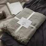 Pure Linen BLANKET,100% Natural Flax Throw 79"X57" French.... Fixed Price $96.00.