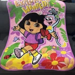 Dora The Explorer Explores Wanted Soft Fleece Blanket 30X43 Nickelodeon 2011. Fixed Price $15.99.