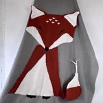 3D Red Fox Baby Blanket Woodland Theme Nursery Gray Knitted Throw Bambino. Fixed Price $22.00.