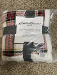 Eddie Bauer Home Ultra Plush Sherpa Throw Blanket 50X60 Hollyred Xmas Nwt. Fixed Price $34.99.