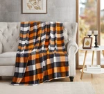 Kate Aurora Autumn Accents Halloween Harvest Plaid Oversized Throw Blanket. Fixed Price $23.50.