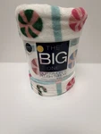 The Big One Oversized Plush Throw Blanket 5'X6' Candy Pattern Faux Fur Holiday. Fixed Price $21.00.