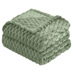Vessia Flannel Fleece Twin Size BLANKET(60X80 Inch, Sage GREEN-3D. Fixed Price $29.70.