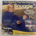 Snuggie Fleece Blanket With Sleeves Blue One Size Fits All Adults. Fixed Price $17.95.