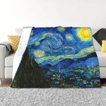 50"X60"SOFT Flannel Blanket, Famous Art Throw Starry Night By Van Gogh. Fixed Price $21.99.