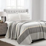 Lush Decor Herringbone Stripe Yarn Dyed Cotton Woven Throw Blanket, 88" X 9.... Fixed Price $41.56.