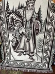 Vintage Ltd 1991 St Nicholas Holiday Throw Blanket Old World Santa 42 X 53. Fixed Price $14.75.