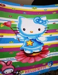 Vintage Hello Kitty 80X72 Blanket Fleece Throw Pink Flower Paul Stuart. Fixed Price $99.95.