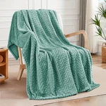 Exclusivo Mezcla Soft Fleece Throw For Couch, Cozy Lightweight Blankets. Fixed Price $14.95.