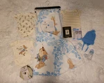 Peter Rabbit Plush Throw Blanket 50X70 White/blue Floral Bundle. Fixed Price $150.00.