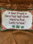 Decorative Accent Throw Pillow "a Best Friend Is Like Four Leaf Clover 12X8. Fixed Price $15.00.