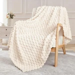 Exclusivo Mezcla Extra Large Fleece Throw Blanket ( 50X70 In ), Ivory. Fixed Price $37.88.