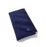 Lauren Ralph Jamie Cable-knit Throw Blanket Super Soft Cozy 50" X 70"NAVY. Fixed Price $80.00.