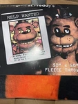 Neca Five Nights At Freddy's Help Wanted Ad 50" X 60" Fleece Throw Blanket. Fixed Price $34.95.