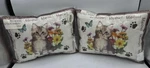 Of 2- Collections Etc. Embroidered Charming Cat Throw Pillow New. Fixed Price $20.00.