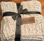 Costco Wholesale Cable Beige Throw Blanket 50 X 60 In Modern Knitted. Fixed Price $49.99.