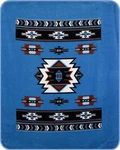 Blue Southwest Big Soft Heavy Faux Fur Mink Queen Size Bed Blanket 79X96. Fixed Price $69.95.