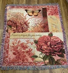 Manual Woodworkers And Weavers Atsblv Spring Blooms With Verse Tapestry Throw.... Fixed Price $39.99.