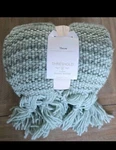 Threshold Throw Mixed Yarn Woven With Crossed Tassels Multi Green 50 60. Fixed Price $24.00.