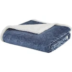 Madison Park Elma Luxury Oversized Textured Plush Throw Blue 60X70". Fixed Price $16.20.