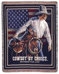Simply Home Beginning Trail Cowboy Saddle American Flag Throw Blanket 50" X 60". Fixed Price $60.47.