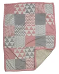Just Born Pink Gray White Triangle Arrow Sherpa Kids Baby Security Lovey Blanket. Fixed Price $23.94.