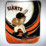 San Francisco Giants Fleece Throw Blanket 39X48 Baseball Bear Northwest Mlb. Fixed Price $9.34.