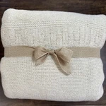 New!! Pottery Barn Arden Solid Knit Blanket 88 X 96" Oatmeal (beige). Fixed Price $99.00.