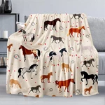 Horse Blanket, Soft Warm Fuzzy Fleece Plush 60''X50'', Smooth Cozy Flann. Fixed Price $38.92.