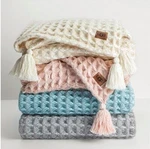 New Ugg Cabrillo Waffle Weave & Tassel Throw Blanket Size 50X70. Fixed Price $99.99.
