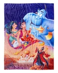 Disney Aladdin Blanket Magic Carpet Ride Genie Jasmine Abu Jafar Throw 48"X60". Fixed Price $34.99.