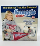 Snuggie Varsity Gray Ultra Soft Fleece With Pockets Fits Adult Size Nib. Fixed Price $24.99.