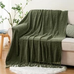 Battilo Home Olive Green Throw Blanket For Couch Bed Sofa, Soft Cozy Chenille. Fixed Price $51.10.