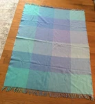 Vtg Ikea 100% Pure Wool Throw Blanket Plaid Fringe Pastel Cottagecore 71 X 51. Fixed Price $59.99.