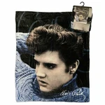 Elvis Presley Blue Sweater Throw Blanket, 50" X 60". Fixed Price $34.95.