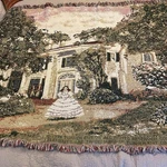 Gone With The Wind Jacquard Tapestry Throw Blanket Scarlett At Tara Cotton 1994. Fixed Price $39.99.