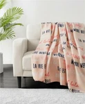Infinity Home Fleece Throw Blanket Lightweight, Pink Paris, 50 60. Fixed Price $10.80.