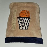 Babies Us Basketball Baby Blanket 2012 Brown Navy Blue 27X39. Fixed Price $42.46.