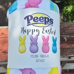 Peeps Plush Throw Blanket Easter Bunny Novelty Polyester 50 X 60 Multicolor. Fixed Price $23.65.